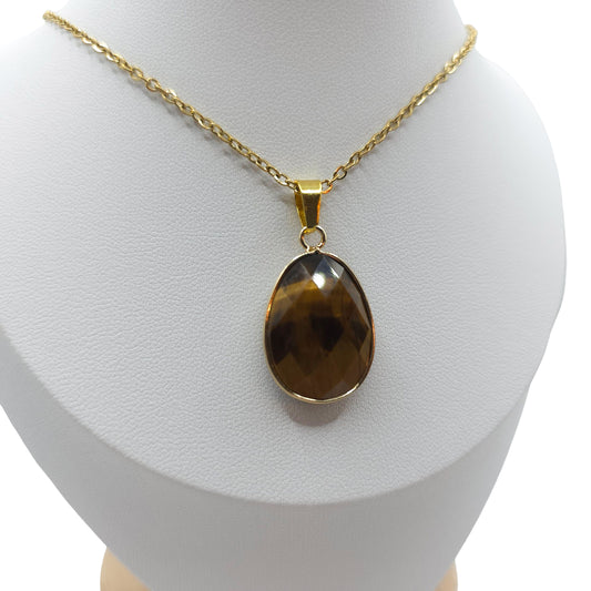 Collier Facetté OEIL DE TIGRE A