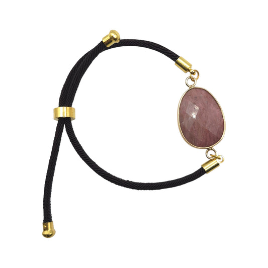 Bracelet Facetté RHODONITE A
