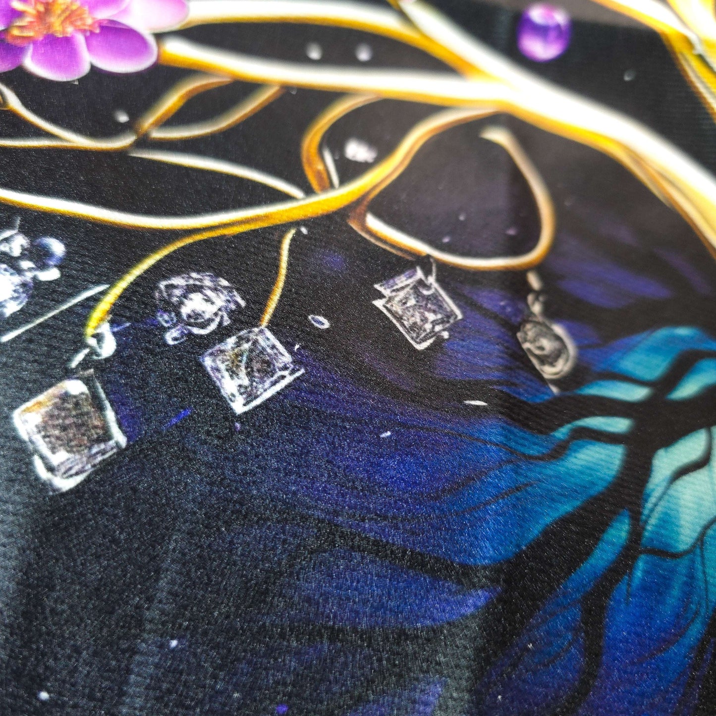 Nappe de Tarot ARBRE DE VIE FLEURI