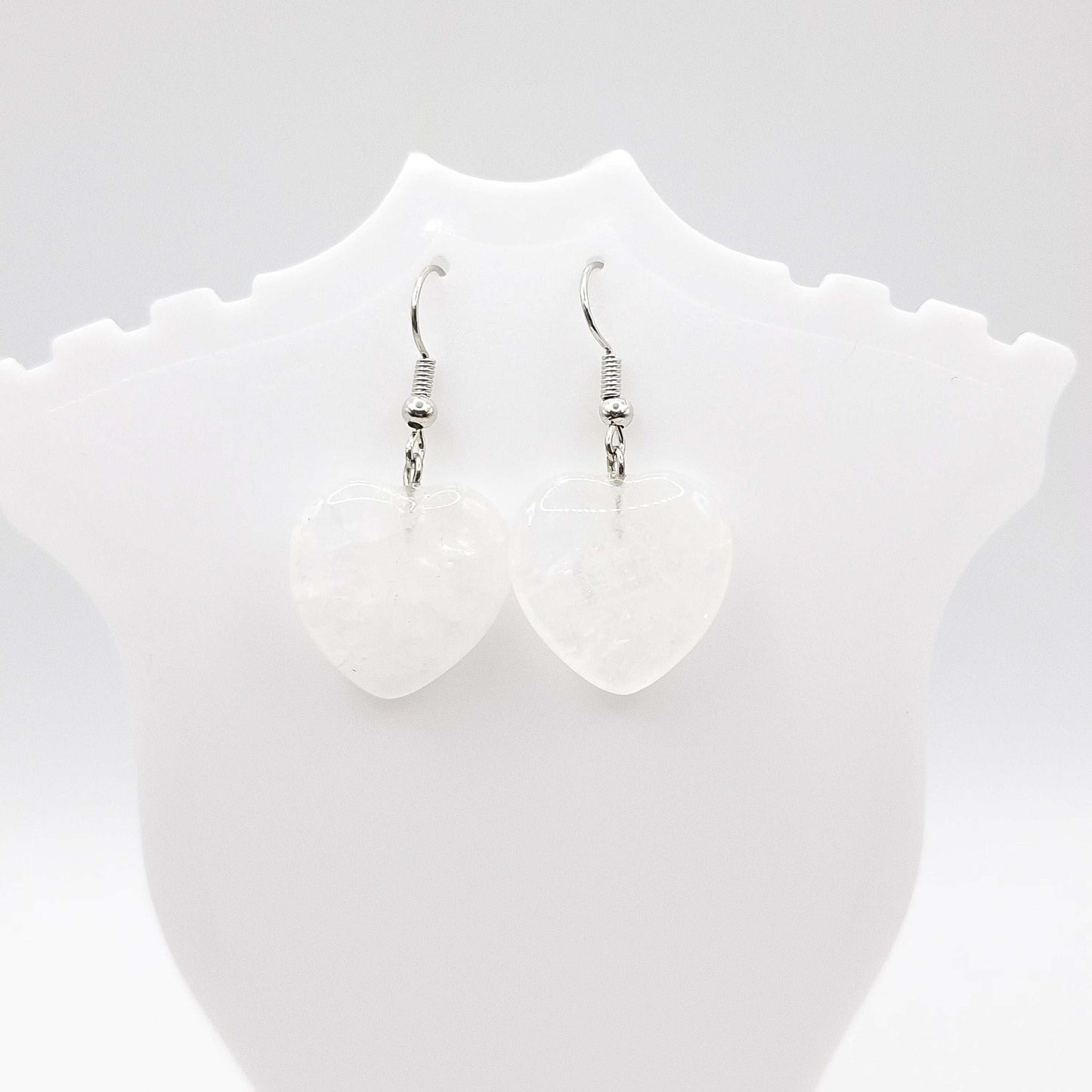 Boucles d'Oreilles COEUR CRISTAL DE ROCHE