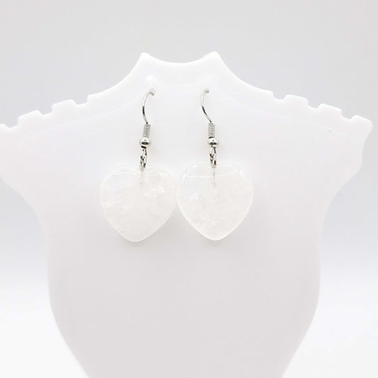 Boucles d'Oreilles COEUR CRISTAL DE ROCHE