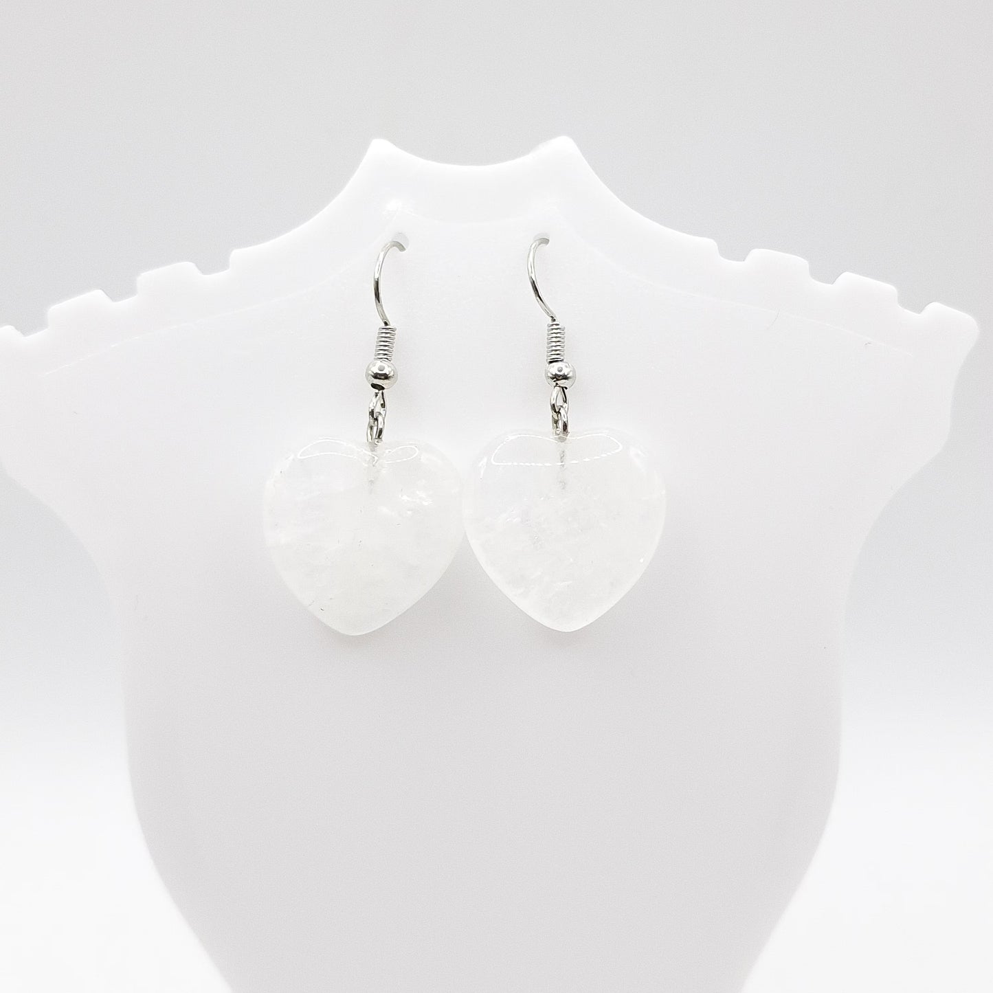 Boucles d'Oreilles COEUR CRISTAL DE ROCHE