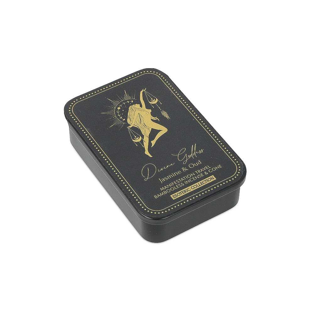 Encens Divine Goddess & Porte-Encens en Boite Coulissante en fer