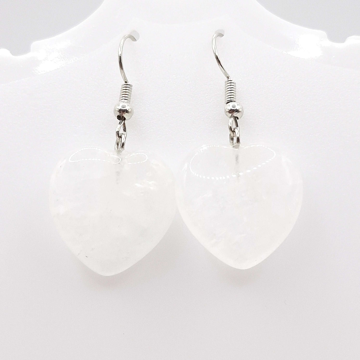 Boucles d'Oreilles COEUR CRISTAL DE ROCHE