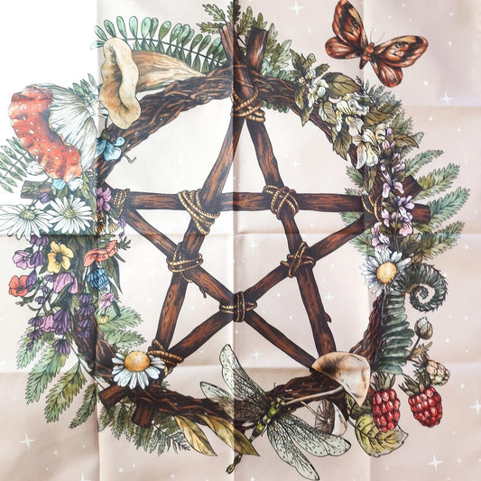 Nappe de Tarot PENTACLE FLEURI