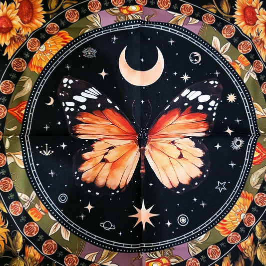 Nappe de Tarot PAPILLON TOURNESOL
