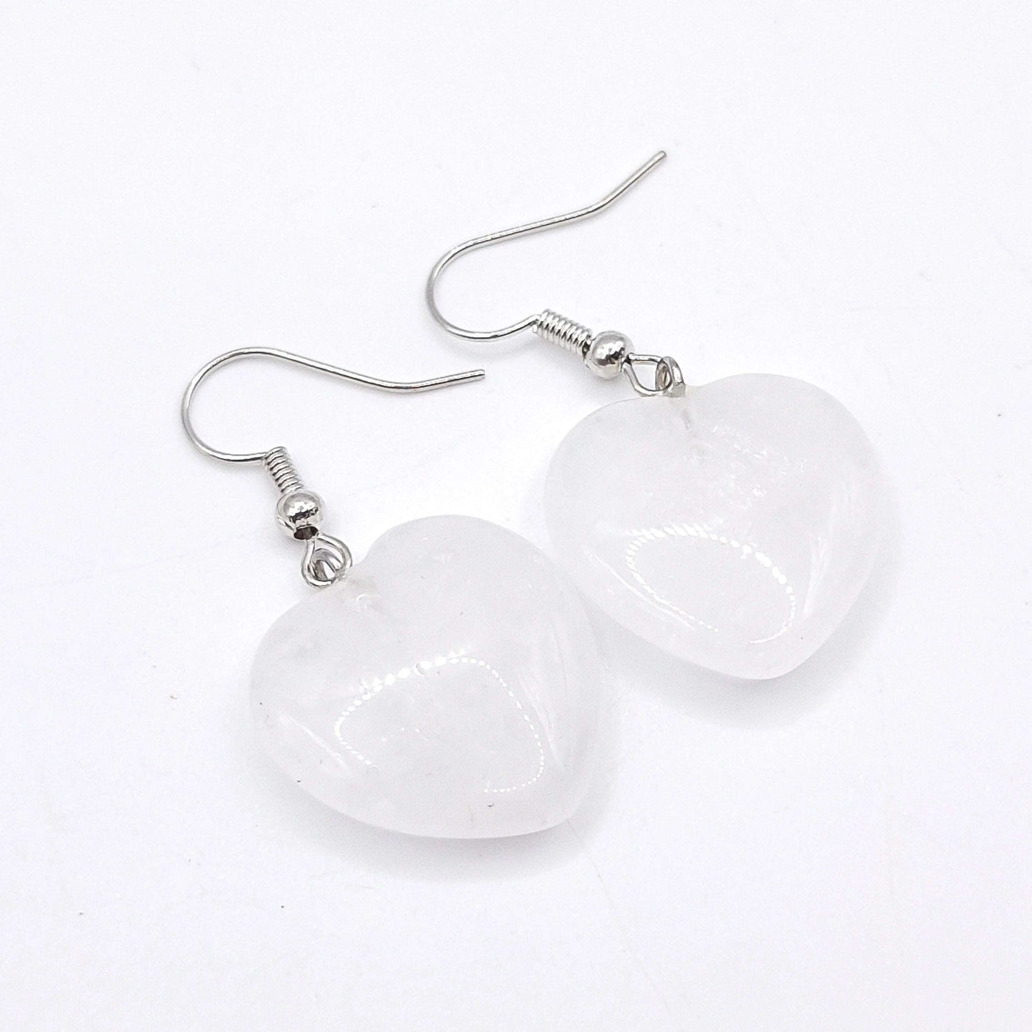 Boucles d'Oreilles COEUR CRISTAL DE ROCHE