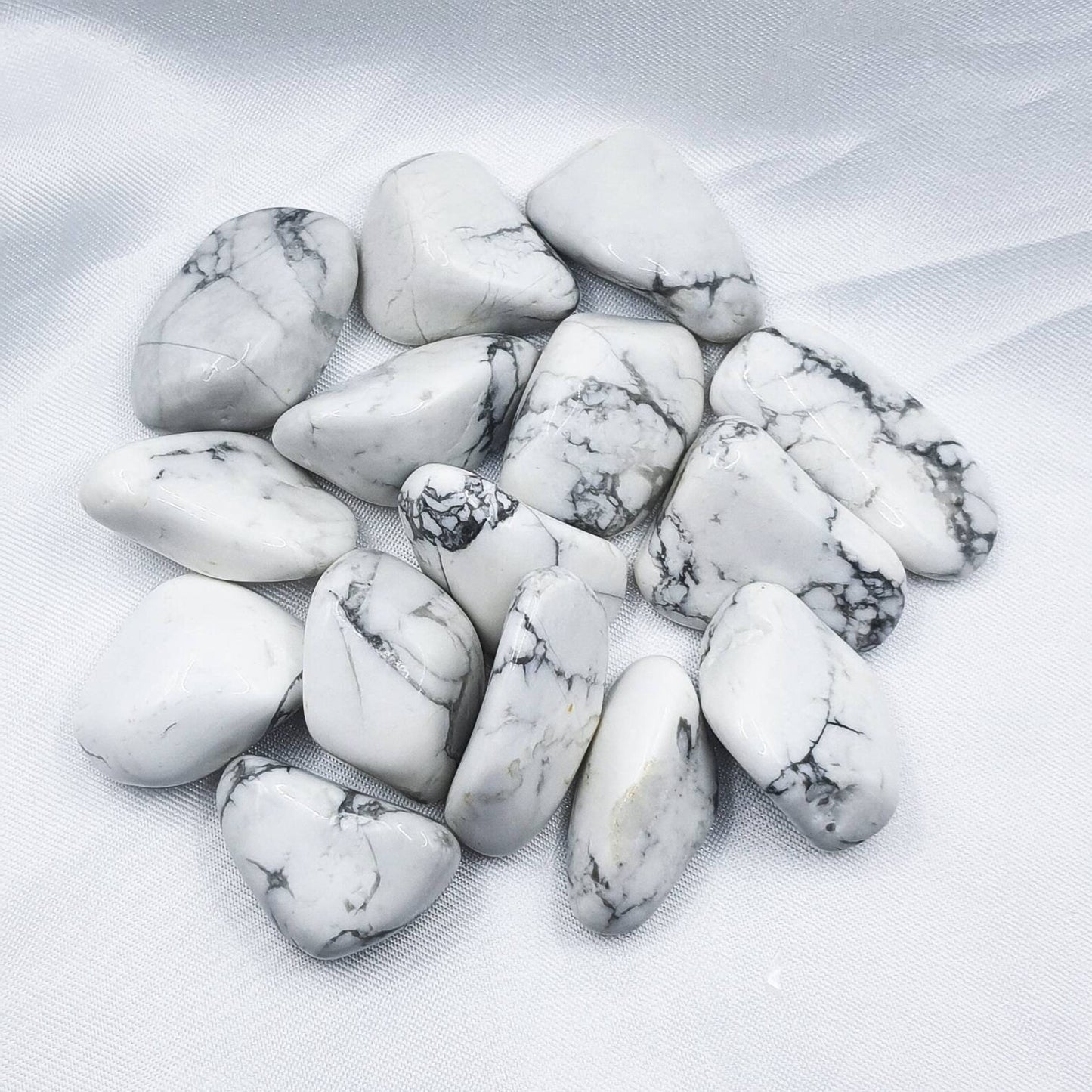 Pierre Roulée HOWLITE BLANCHE