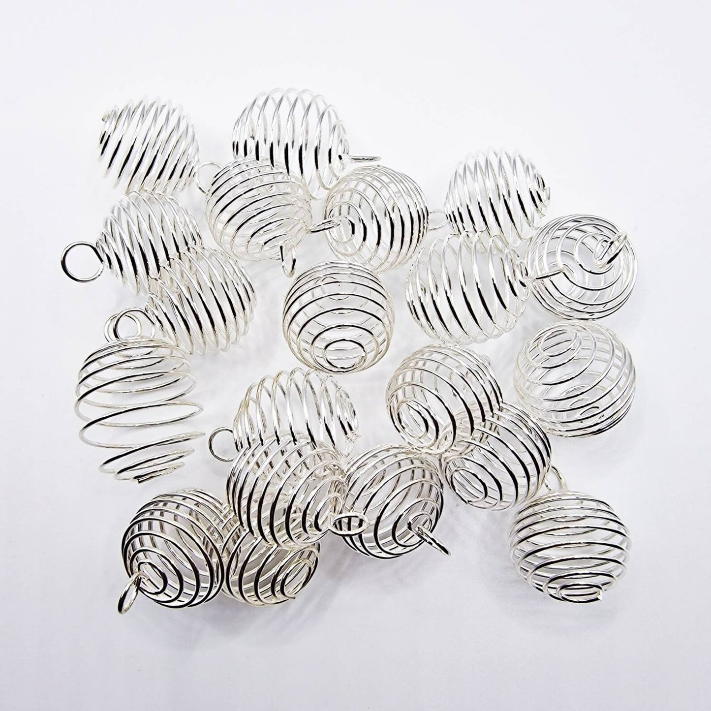 CAGE SPIRALE ARGENTÉE
