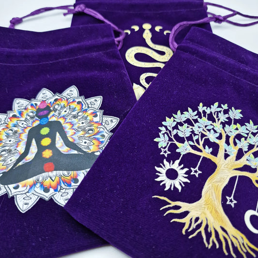 Pochettes en Velours Divinatoire Violettes