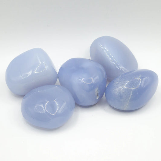 Pierre Roulée CALCEDOINE BLEUE AAA