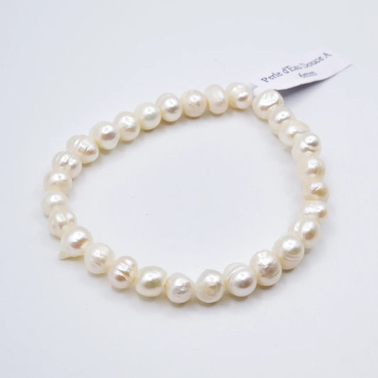 Bracelet Boule 06mm PERLE D'EAU DOUCE A