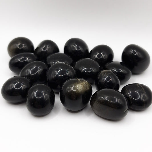 Pierre Roulée OBSIDIENNE DORÉE AA