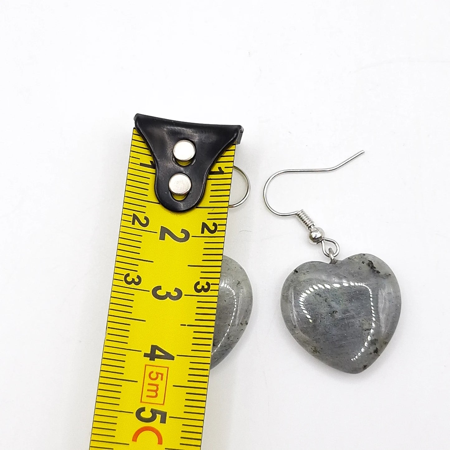 Boucles d'Oreilles Coeur LABRADORITE