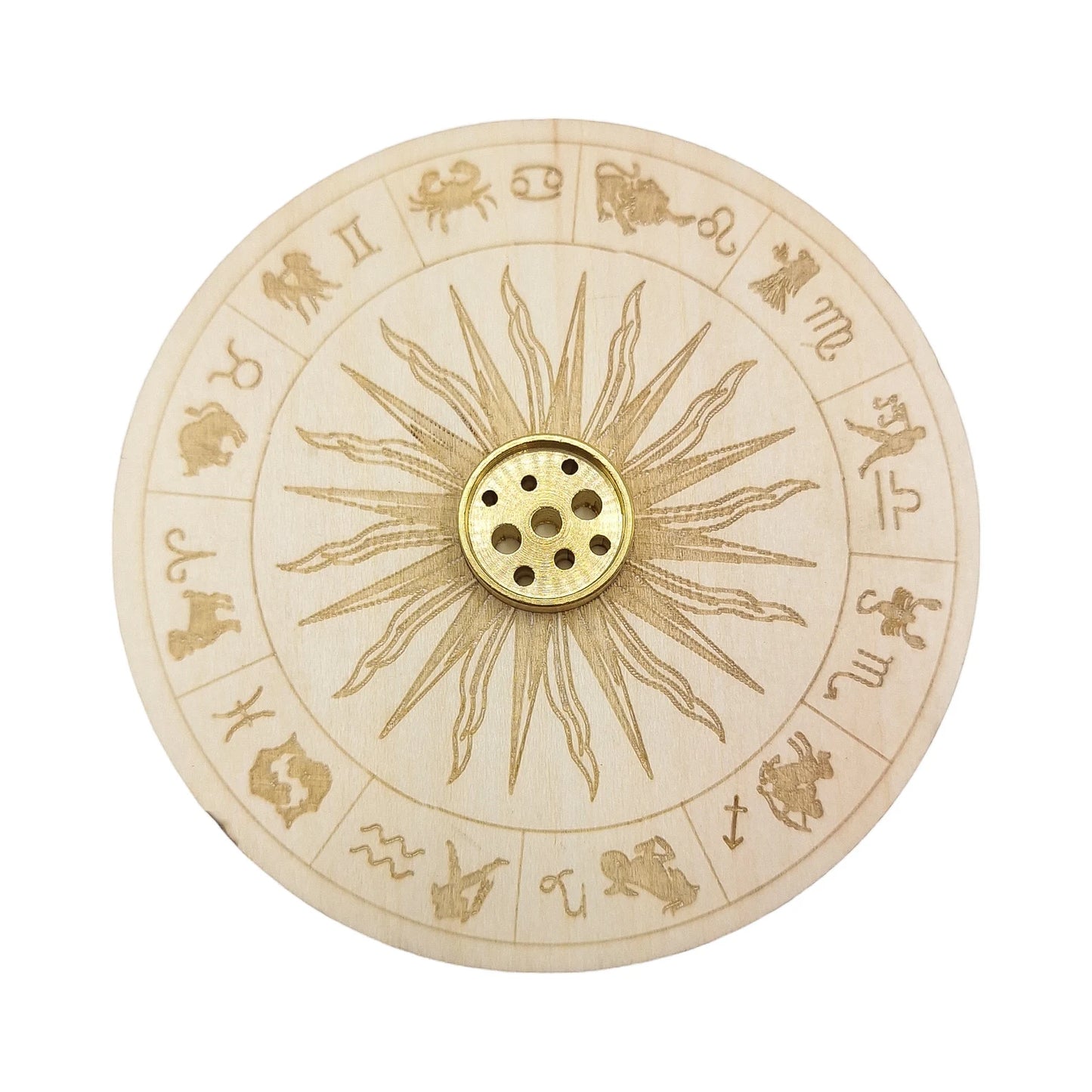 Porte Encens Bois Naturel MANDALA LUNES ASTRO