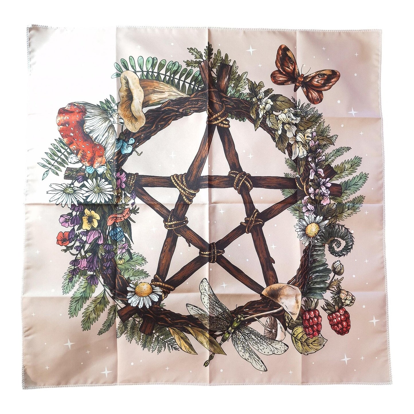 Nappe de Tarot PENTACLE FLEURI