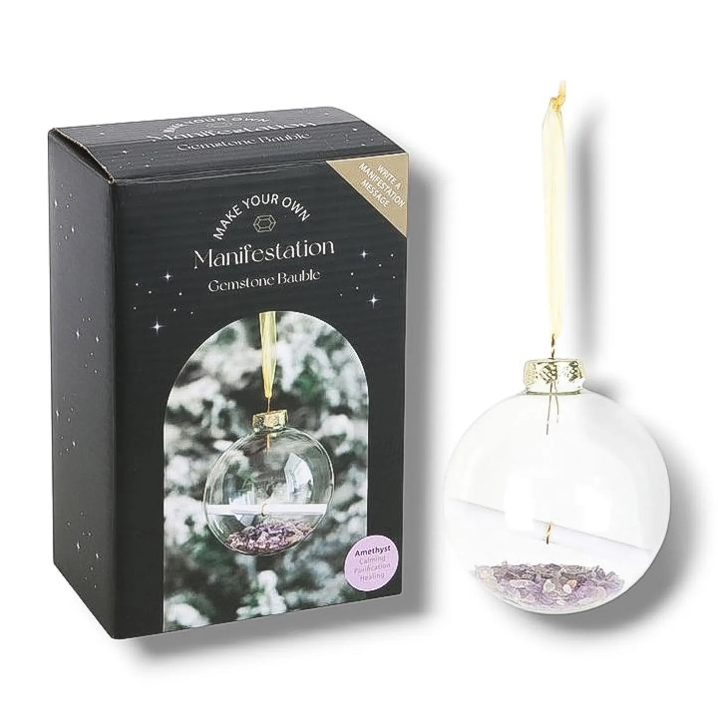 Boule de Noël en Verre AMÉTHYSTE