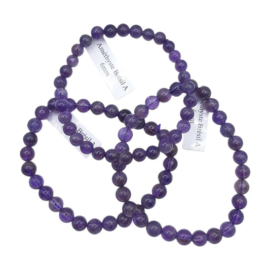Bracelet Boule 06mm AMETHYSTE A