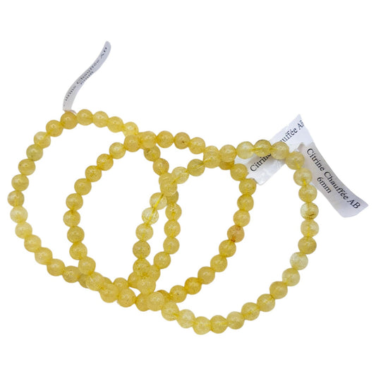 Bracelet Boule 06mm CITRINE CHAUFFEE