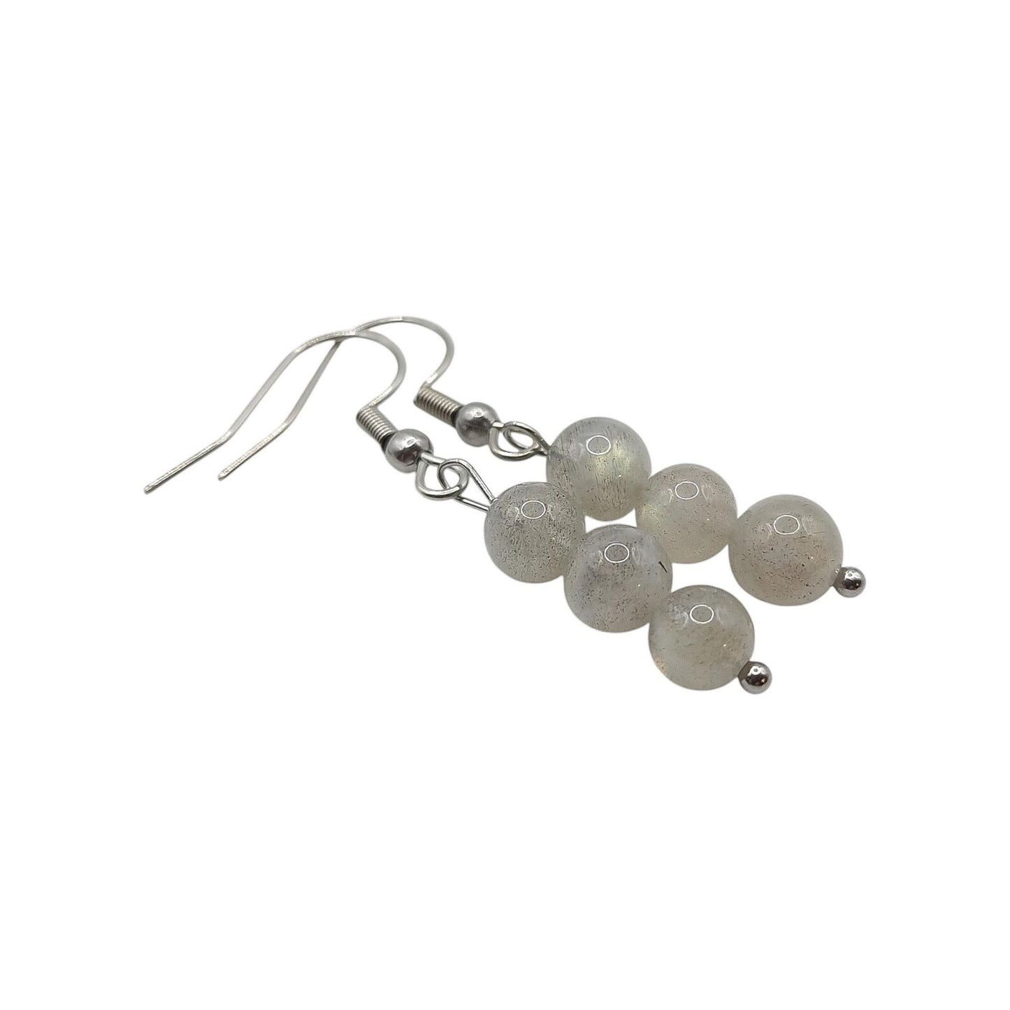 Boucles d'Oreilles Boule 06mm LABRADORITE A