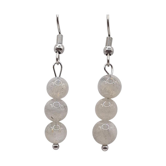 Boucles d'Oreilles Boule 06mm LABRADORITE A