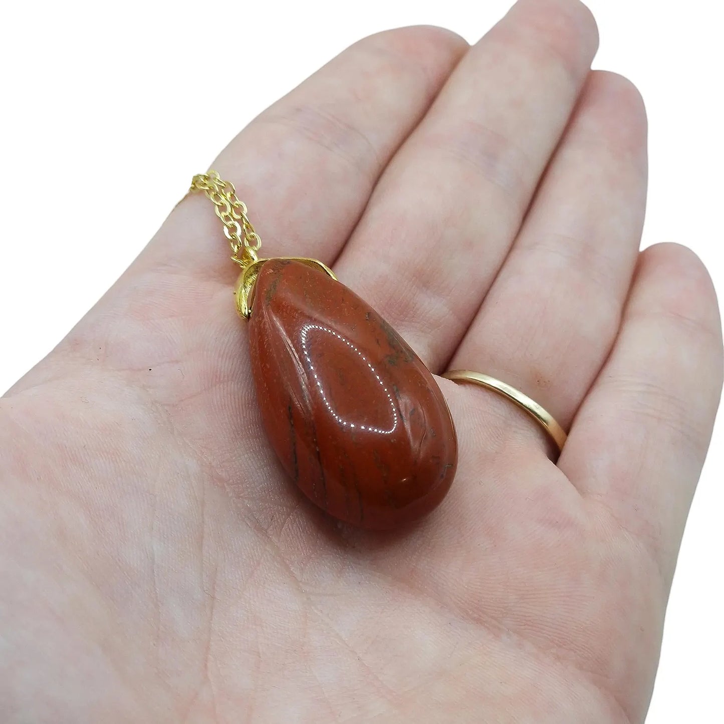 Collier Sautoir JASPE ROUGE A