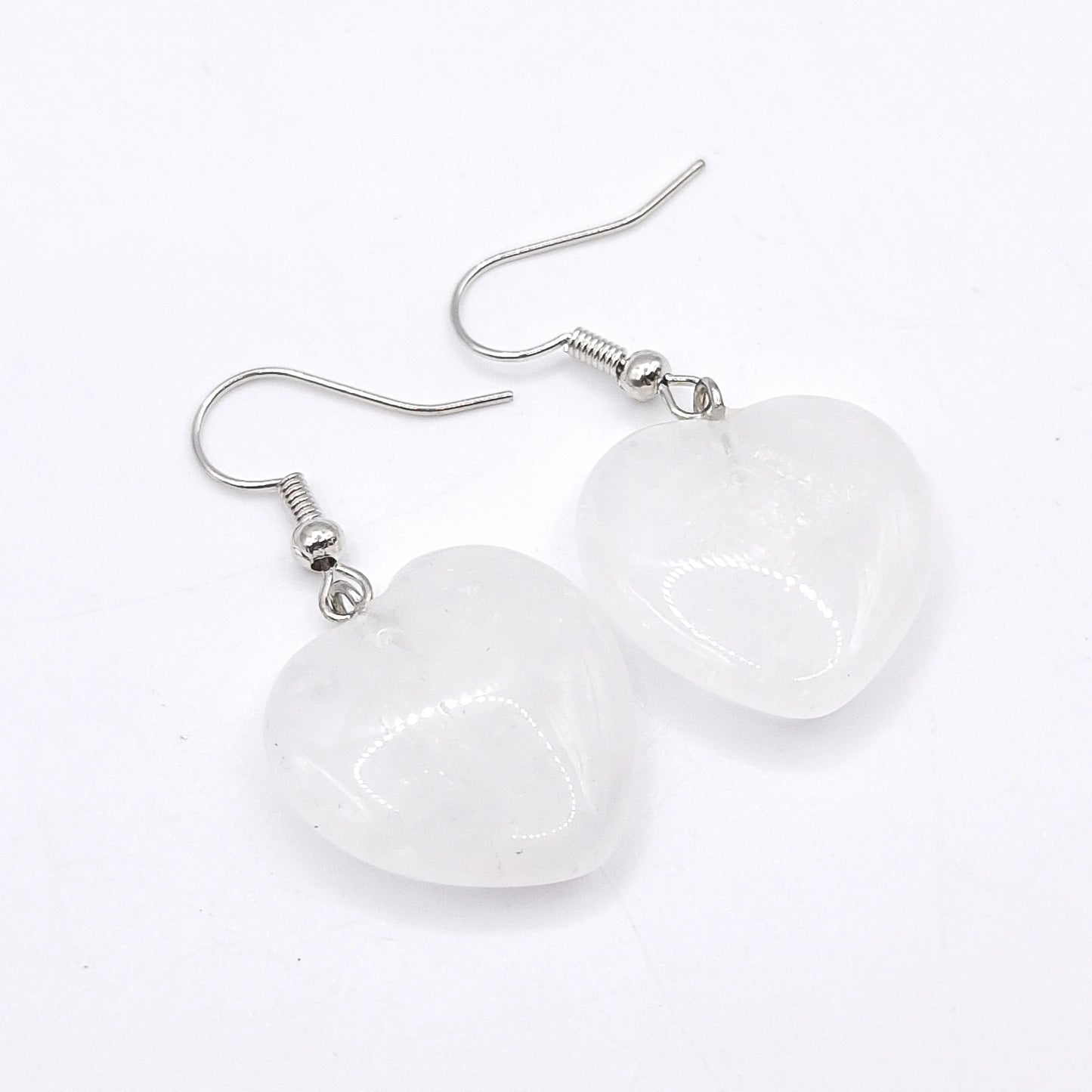 Boucles d'Oreilles COEUR CRISTAL DE ROCHE