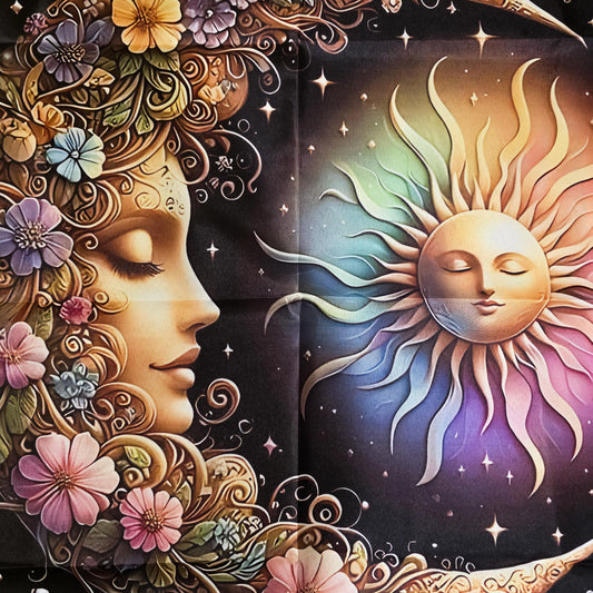 Nappe de Tarot SOLEIL LUNE