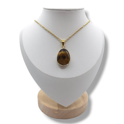 Collier Facetté OEIL DE TIGRE A