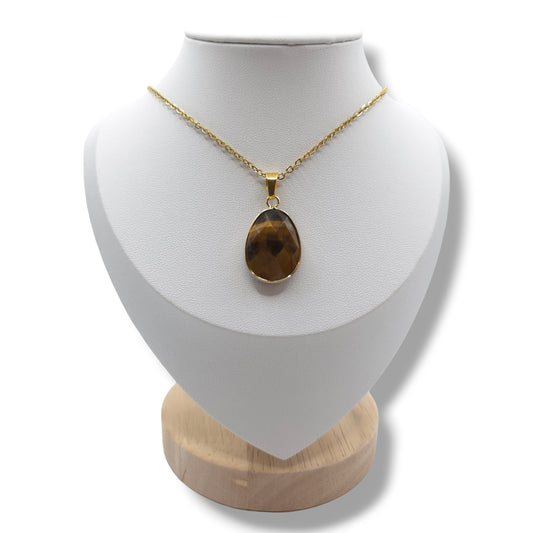 Collier Facetté OEIL DE TIGRE A