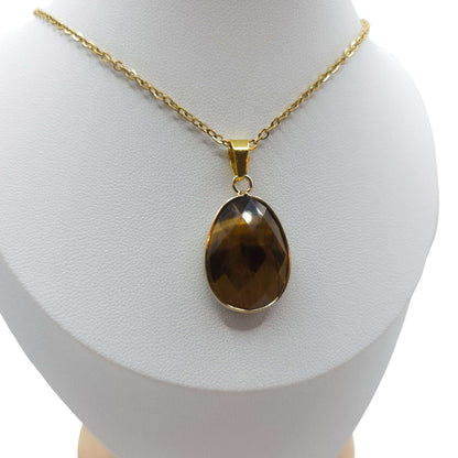 Collier Facetté OEIL DE TIGRE A
