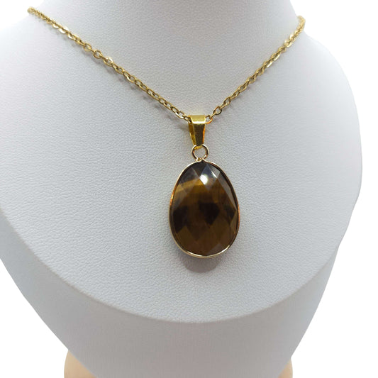 Collier Facetté OEIL DE TIGRE A