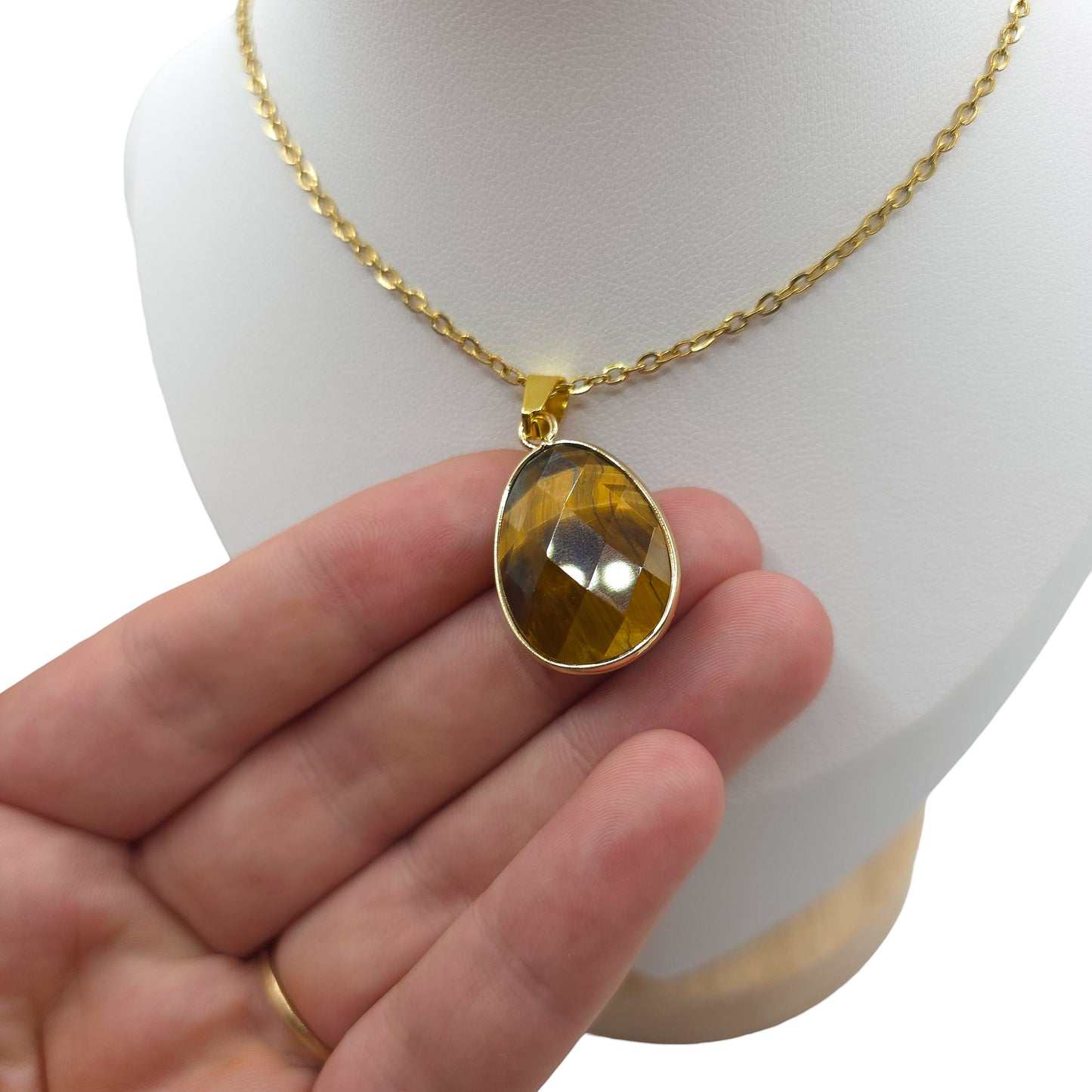 Collier Facetté OEIL DE TIGRE A
