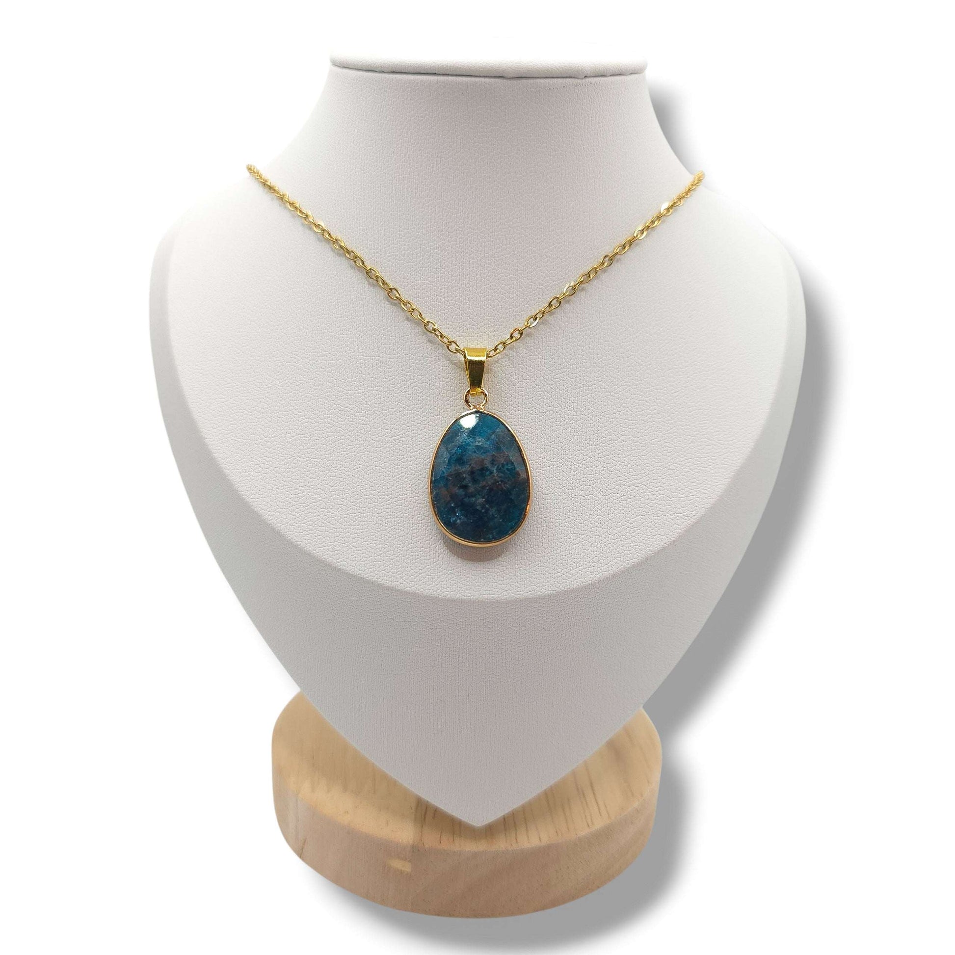 Collier Facetté APATITE BLEUE A