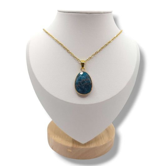 Collier Facetté APATITE BLEUE A