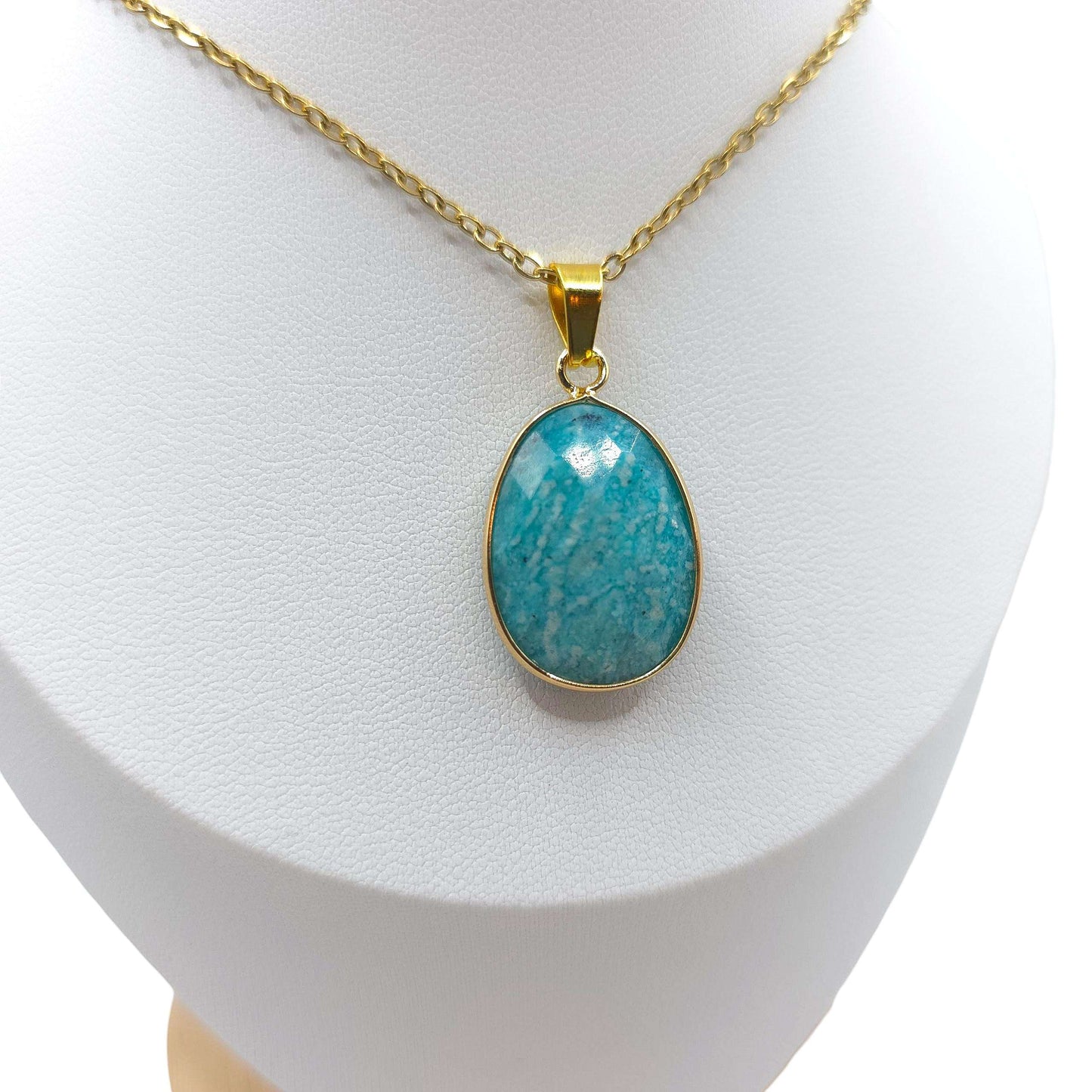 Collier Facetté AMAZONITE A