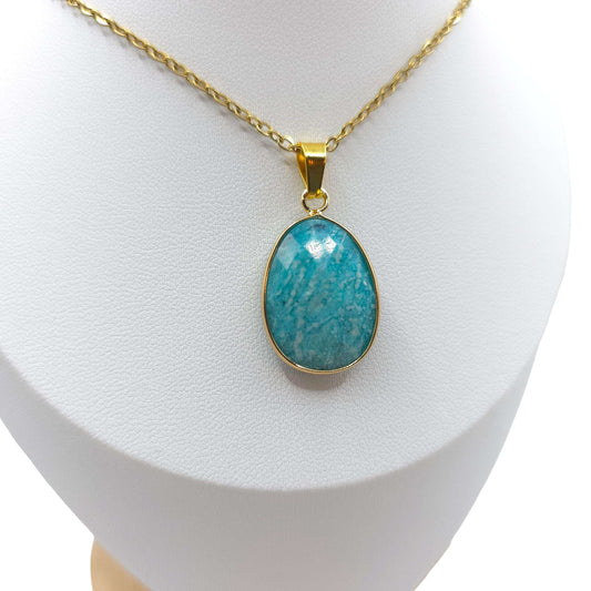 Collier Facetté AMAZONITE A