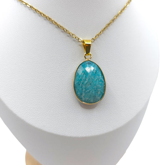 Collier Facetté AMAZONITE A