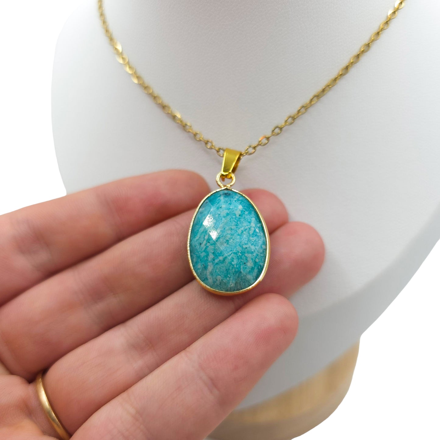 Collier Facetté AMAZONITE A