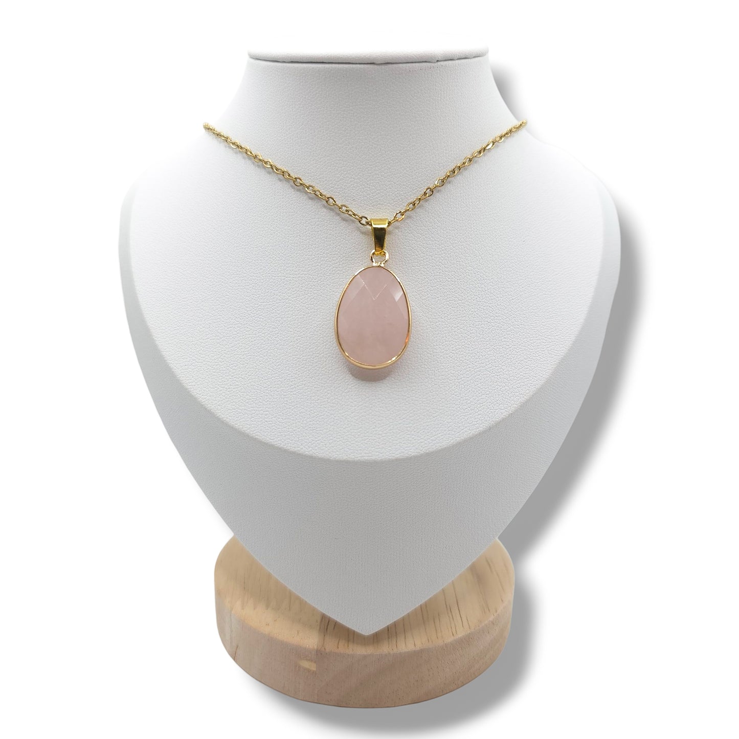 Collier Facetté QUARTZ ROSE A