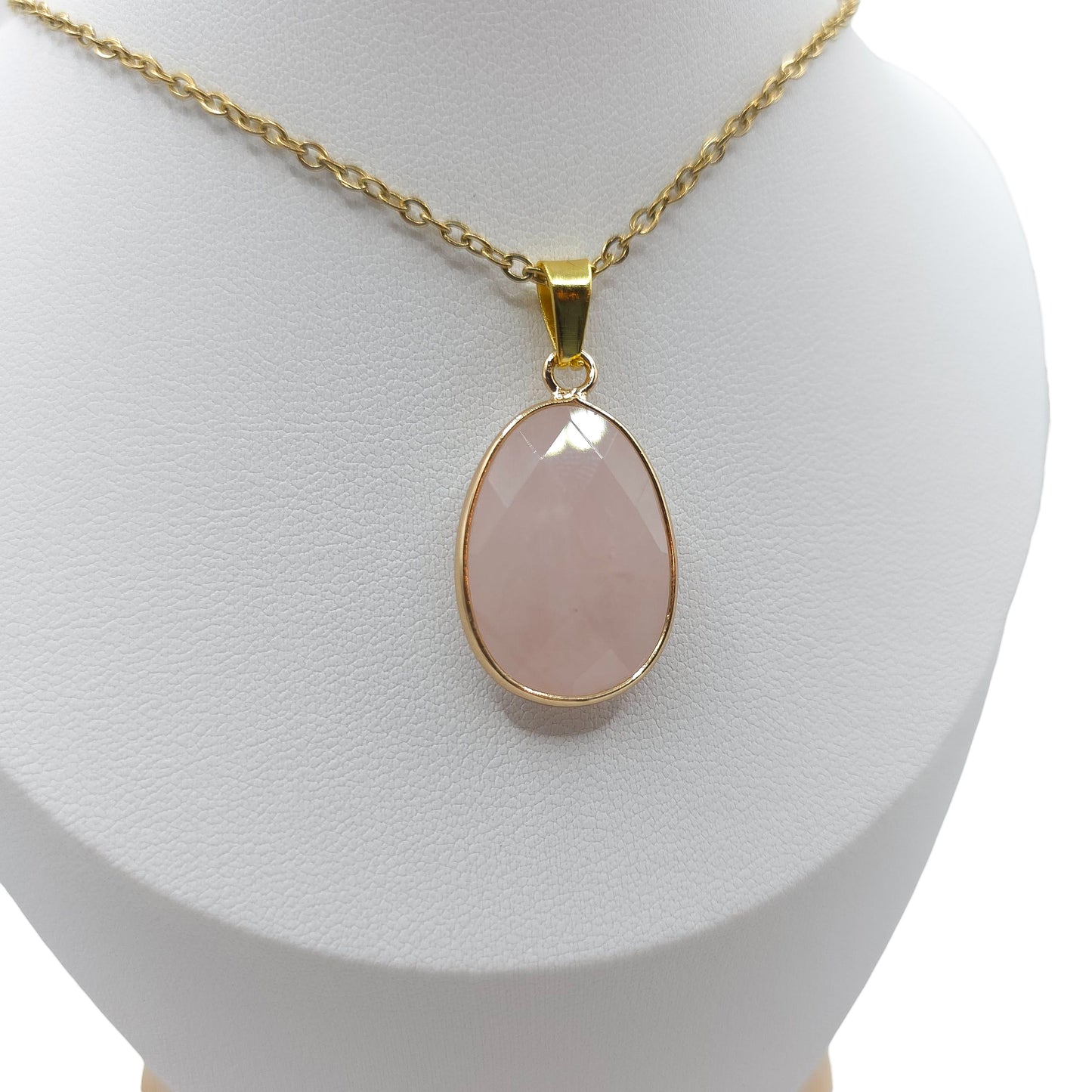 Collier Facetté QUARTZ ROSE A