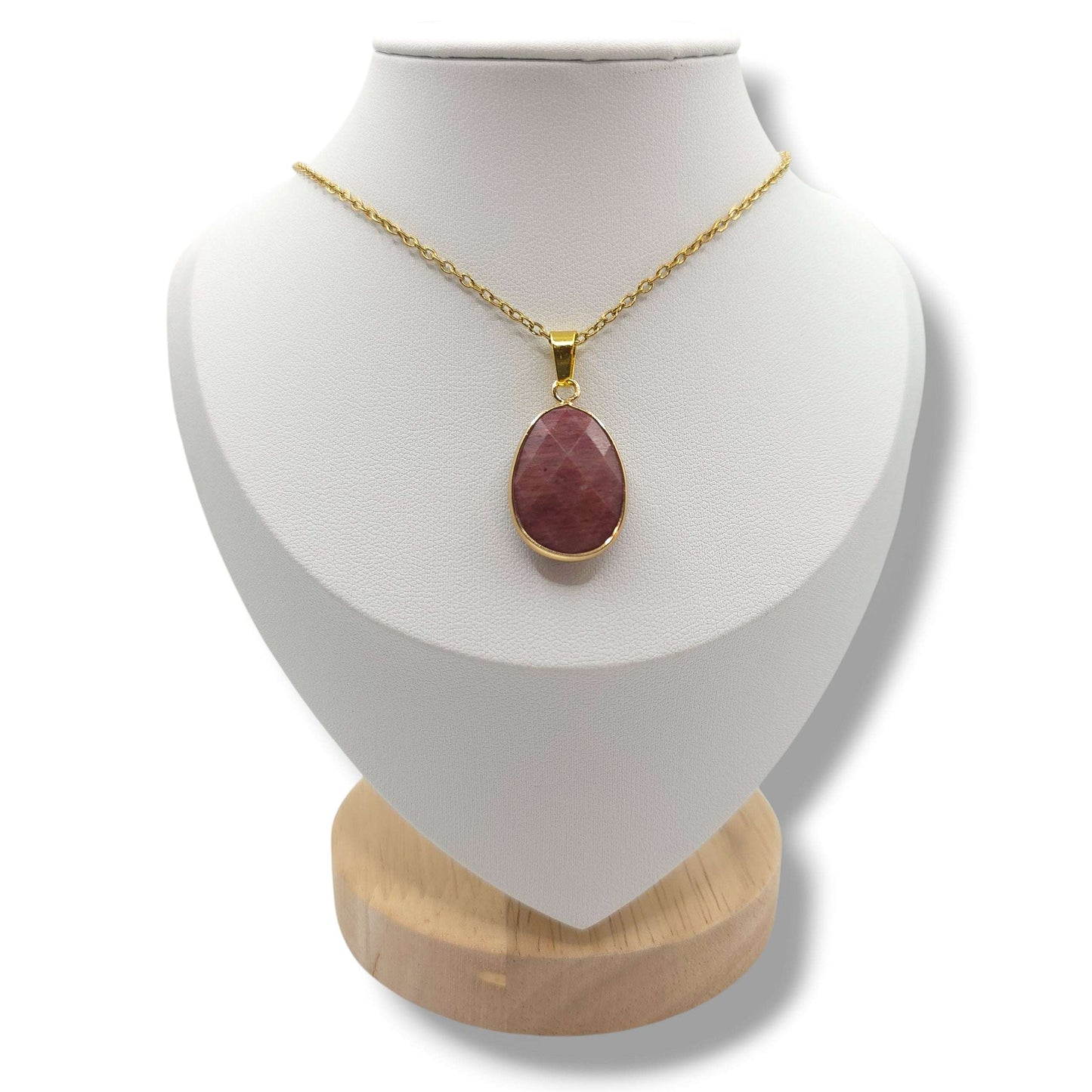 Collier Facetté RHODONITE A