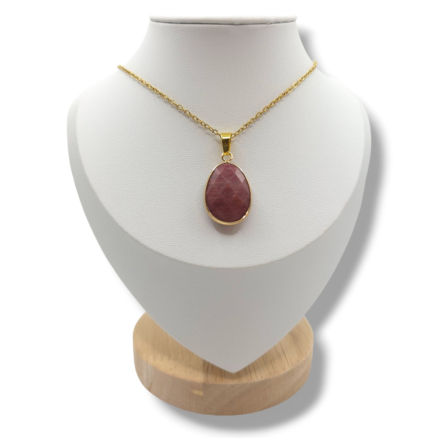 Collier Facetté RHODONITE A