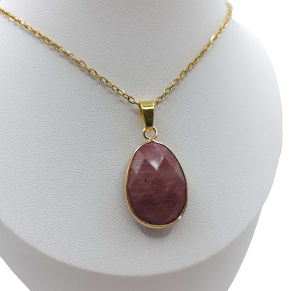 Collier Facetté RHODONITE A