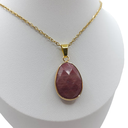 Collier Facetté RHODONITE A