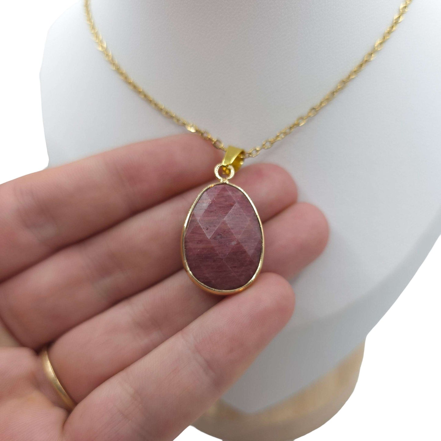 Collier Facetté RHODONITE A