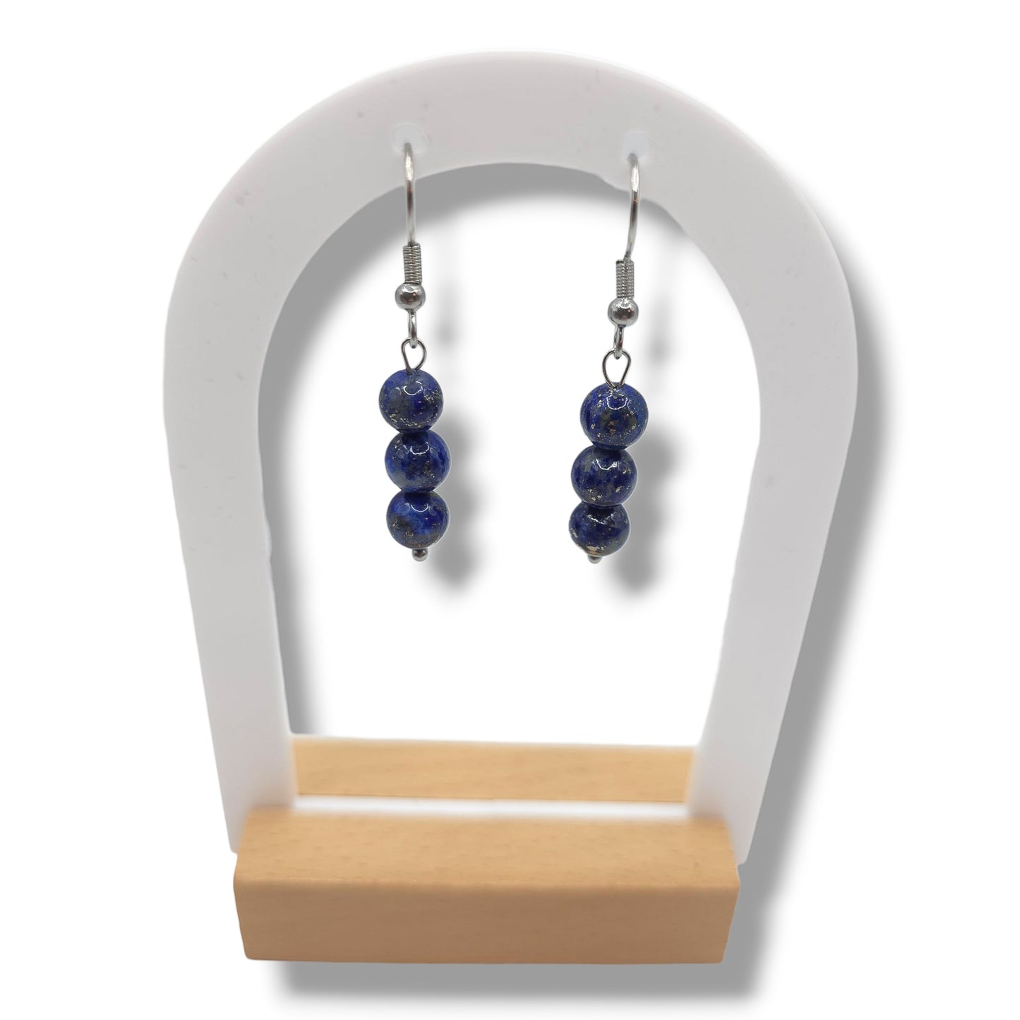 Boucles d'Oreilles Boule 06mm LAPIS LAZULI