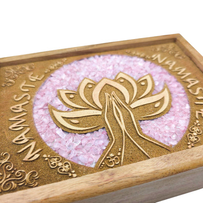 Boite à Tarot LOTUS NAMASTE QUARTZ ROSE