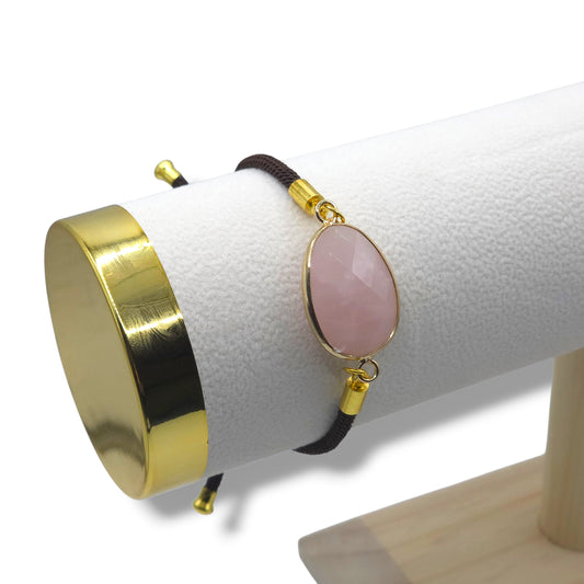 Bracelet Facetté QUARTZ ROSE A