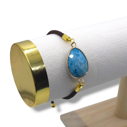 Bracelet Facetté APATITE BLEUE A